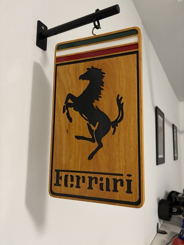 Insegna ferrari legno - insegna,