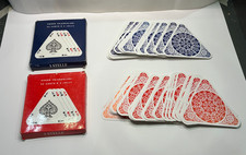 CARTE DA GIOCO / 2 x MAZZI /  POKER TRIANGOLARI / 3 STELLE