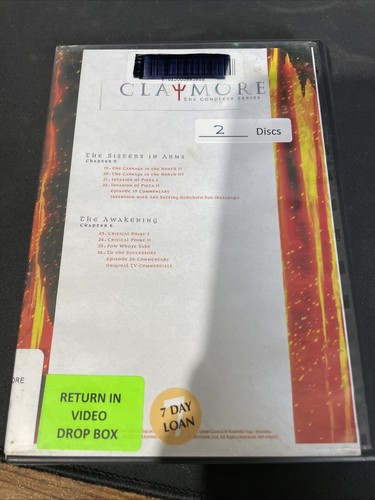 Claymore anime series disc - claymore,