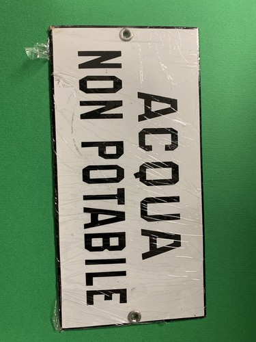 Targa smaltata acqua - smaltata,
