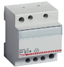 TRASFORMATORE MONOFASE 230V - 12/24V - 16VA - 4 MODULI DIN BTICINO F92/12/24