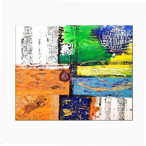Quadro astratto dipinto mano - astratto,