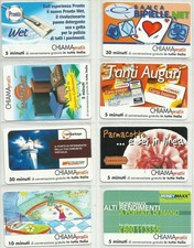 °LOTTO 1 di otto carte CHIAMAGRATIS - buone  - usate (vedi foto!) °