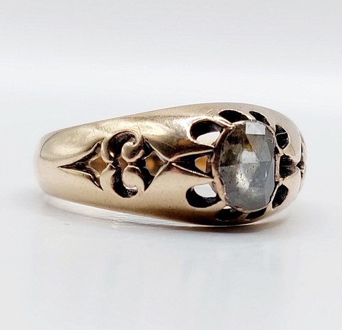 Anello giunco bombato antico