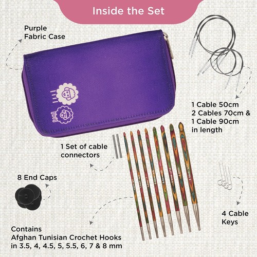 Knitpro symfonie set - set, ganci