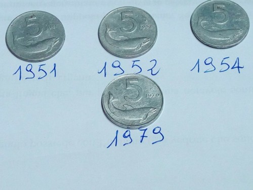 4monete lire delfino vari - lire,