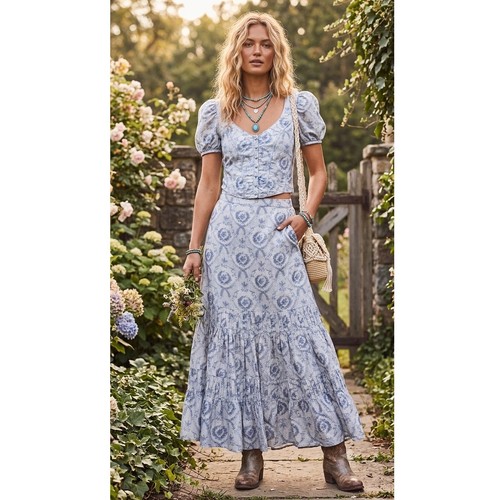 Loveshackfancy maxi gonna blu - loveshackfancy,