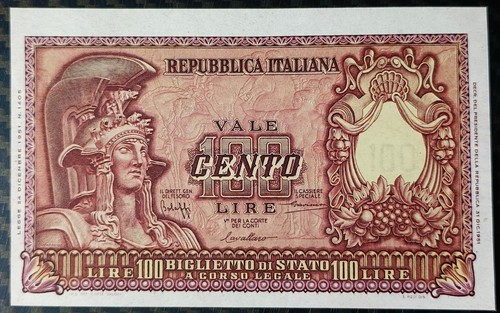 Repubblica italiana 100 - repubblica, lire