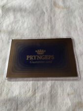 PRYNGEPS Guarantee Card in bianco da compilare anni 90 NOS NUOVA