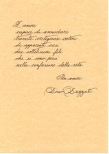 Un amore - Dino Buzzati  A4 - Regalo innamorati