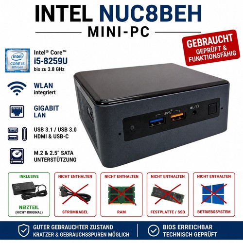 Intel nuc8beh mini - intel, pc