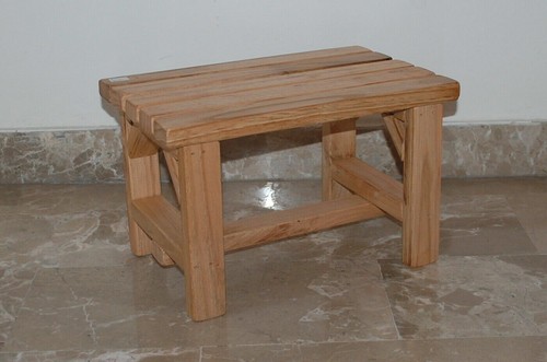 Sgabello legno poggiapiedi - sgabello,