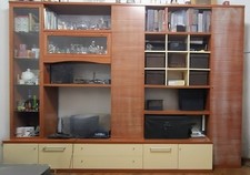 Mobile salone parete attrezzata con due vetrine