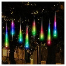 LUCI DI NATALE DA ESTERNO NATALIZIE LED EFFETTO PIOGGIA STELLA CADENTE MULTICOLO