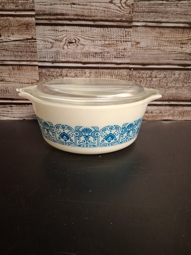 Casseruola vintage pyrex blue - vintage,