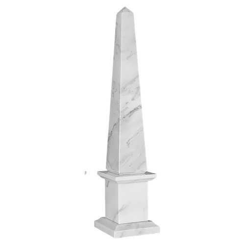 Calacatta marble obelisk table - calacatta,