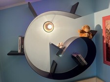 KARTELL Bookworm Libreria Mensola da Parete Con 7 Reggilibri, PVC, Blu Cobalto