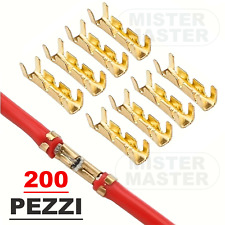 CONNETTORI PER CAVI ELETTRICI A CRIMPARE A FORMA DI U -  200 PEZZI