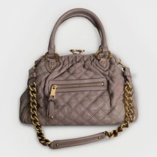 Borsa Marc Jacobs Little Stam in pelle anni 2000 vintage grigio oro rosa ferramenta rara