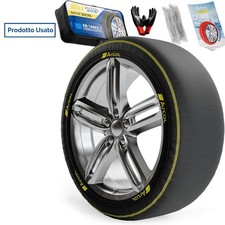 Calze da Neve Omologate Italia EN 16662-1 Due Catene da Neve in Tessuto per Auto