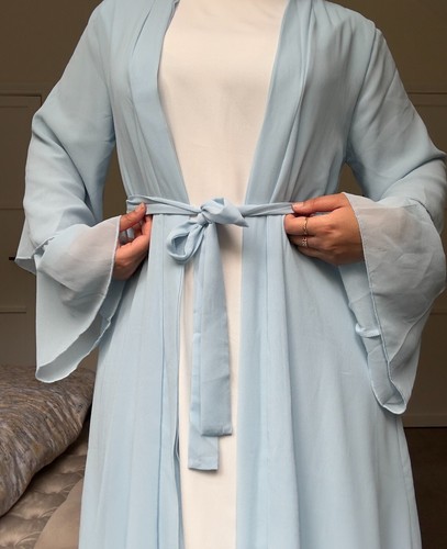 Abaya aperto floreale - , a