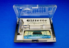 Gillette Vintage FATBOY Rasoio TTO Regolabile F4 1960 Made In U.S.A. OTTIME CONDIZIONI