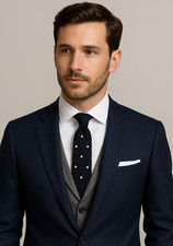 Cravatta In Maglia A Pois Nera