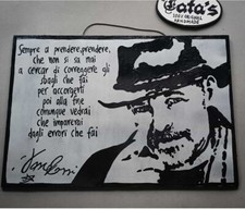 Quadro Vasco Rossi In Legno