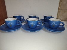 Molinari Blu set 6 tazzine da caffè complete di piattino nuove con scatola