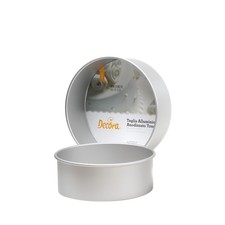 Decora 0062613 Teglia Professionale Tonda Ø 25 x 10 h cm In Alluminio Anodizzato
