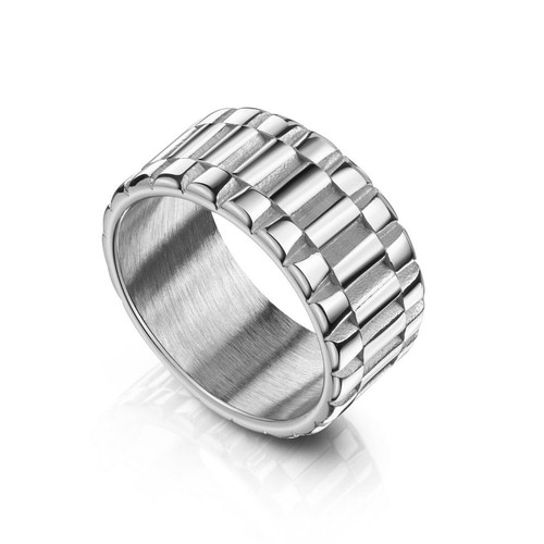 Anello uomo argento acciaio - anello,