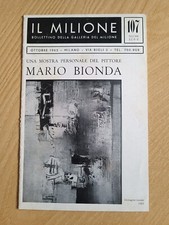 bollettino della galleria del milione n 107,1965 mario bionda