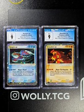 KYOGRE GROUDON EX CGC 9 black Star Promo 001 002 Ruby Sapphire Pokemon HOLO PSA