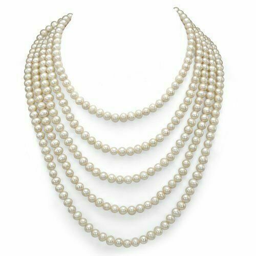 Collana bianca 100 - 7-8mm, aaa