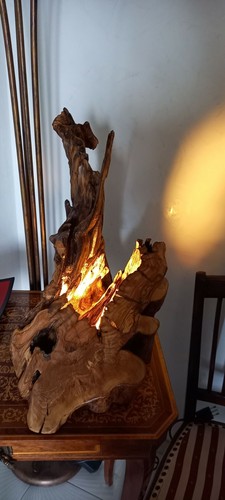 Lampada legno ulivo - lampada,