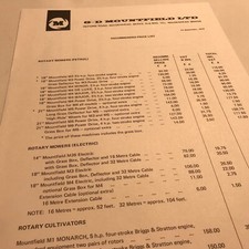 G D MOUNTFIELD falciatrici e