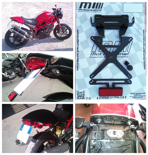 Porta targa regolabile ducati - targa,