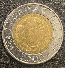 Moneta da 500 lire anno 1994