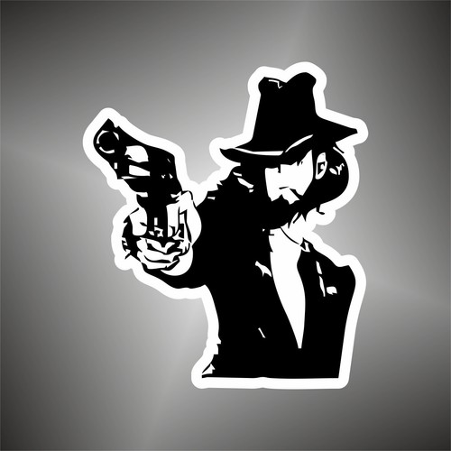 Adesivo cartoon lupin - adesivo,