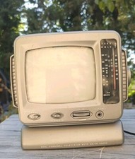 MINI TV E RADIO PORTATILE CON ANTENNA RADIO AM FM TUBO CATODICO BATTERIE VINTAGE