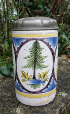 CHOPE EN FAÏENCE ET ÉTAIN - ALLEMAGNE XVIIIème siècle - AMK 1755