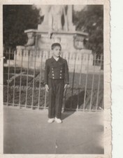 B5 - Foto Photo Fotografia Anni 40 - Bambino Abito Comunione Cresima