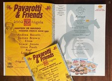 Biglietto cena Pavarotti and Friends 2002 Modena Ristorante EUROPA 92 