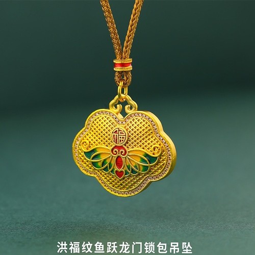 Collana con strass - , pendente