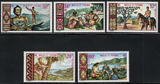 1969 Wallis et Futuna, posta aerea aspetti dell'isola # 33/37, MNH**