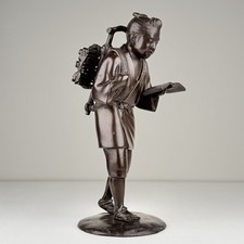Statua giapponese bronzo nero