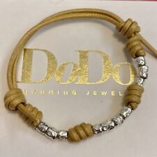 Dodo Pomellato Bracciale Color Corda Cuoio Granelli Argento 100% Originale
