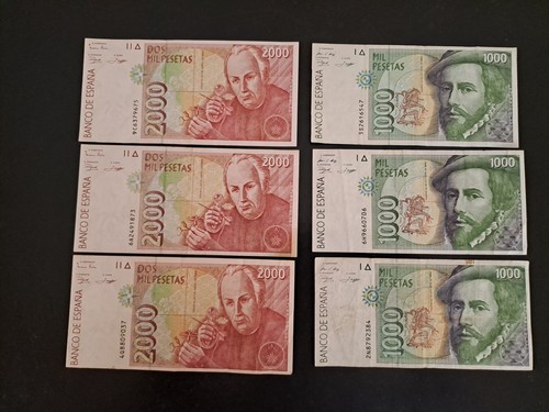 Lotto vecchie banconote - , spagna
