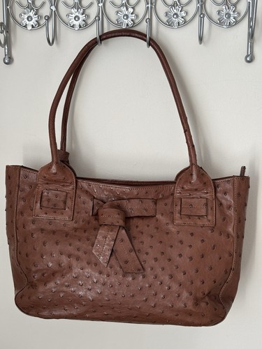 Vintage ostrich leather brown - vintage,