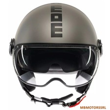 CASCO MOMO DESIGN FGTR EVO E2206 JET MONO GRIGIO OPACO MATT TITANIUM FROST/BLACK